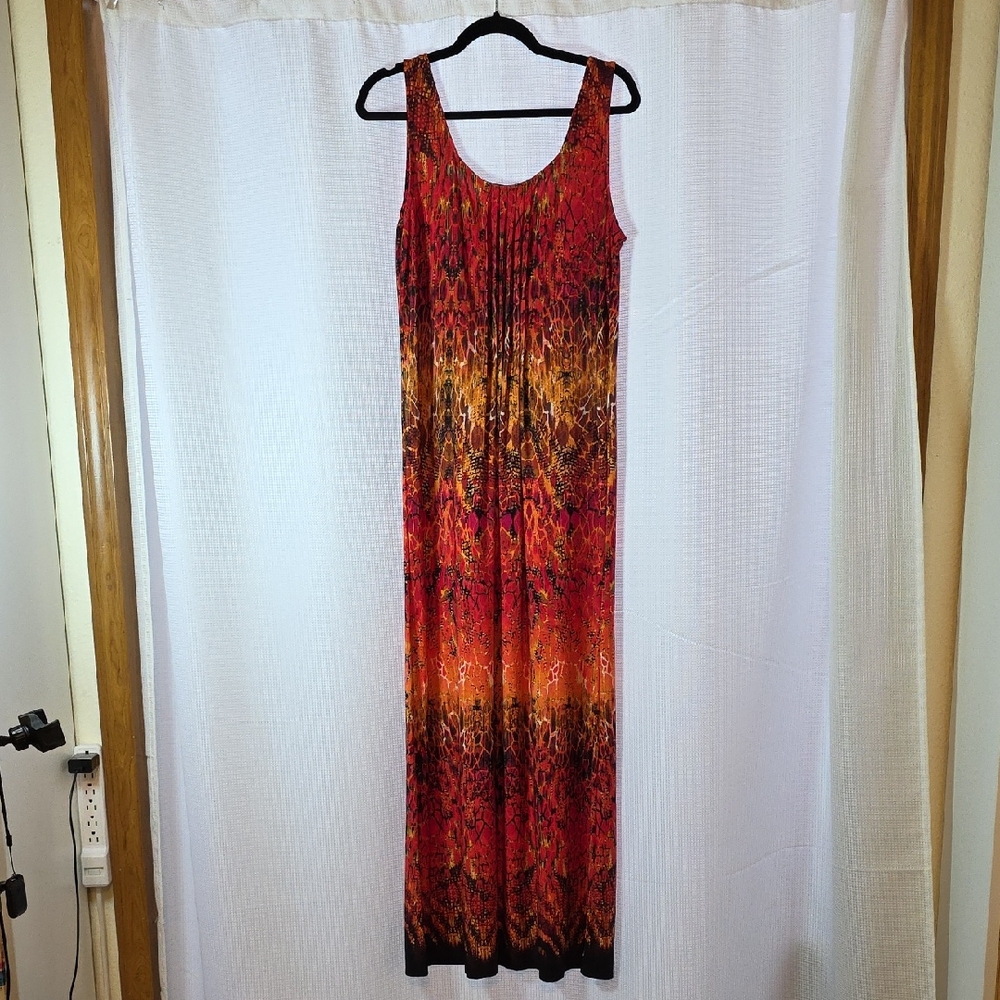 Glamour Sleeveless Vibrant Multicolor Maxi Dress 14